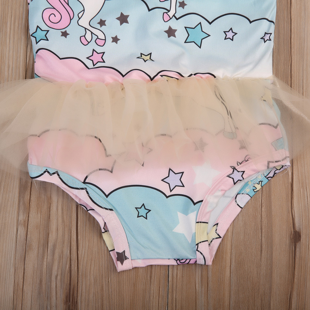Unicorn Girls Tutu Leotard Romper - Picture 3 of 4